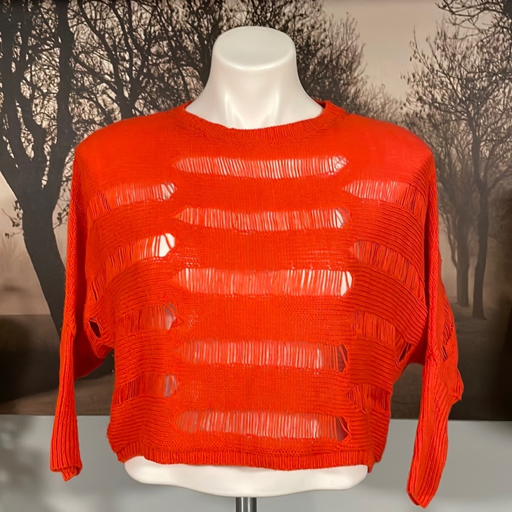 Orange Crop Knitted Sweater - S